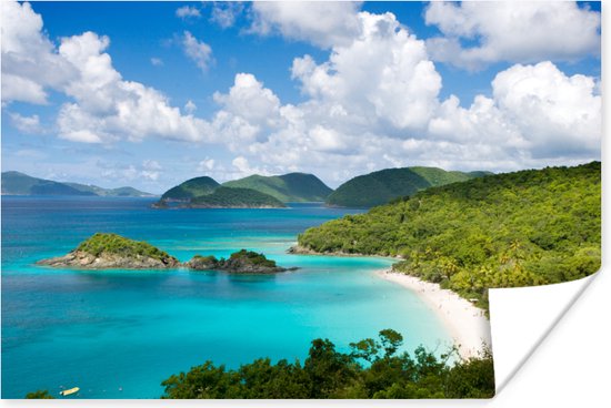 Caribische eilanden en stranden Poster - Foto print op Poster (wanddecoratie)