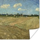 Poster Geploegde akkers - Vincent van Gogh - 75x75 cm