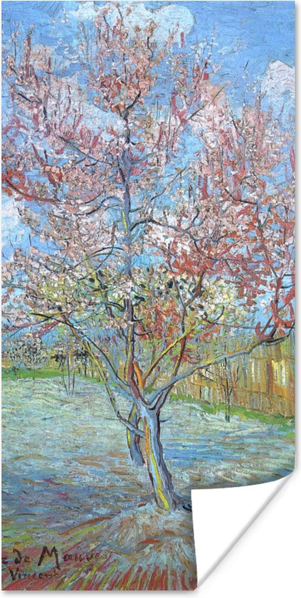 Poster De roze perzikboom - Vincent van Gogh - 40x80 cm