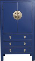 Fine Asianliving Chinese Kast Midnight Blauw B63xD38xH110cm Chinese Meubels Oosterse Kast