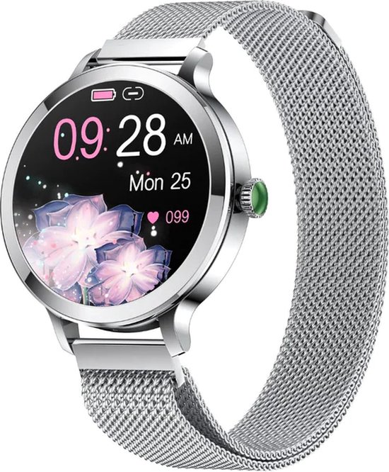 Valante NovaX Smartwatch Smartwatch Dames Zilver staal 38 mm Stappenteller . bol