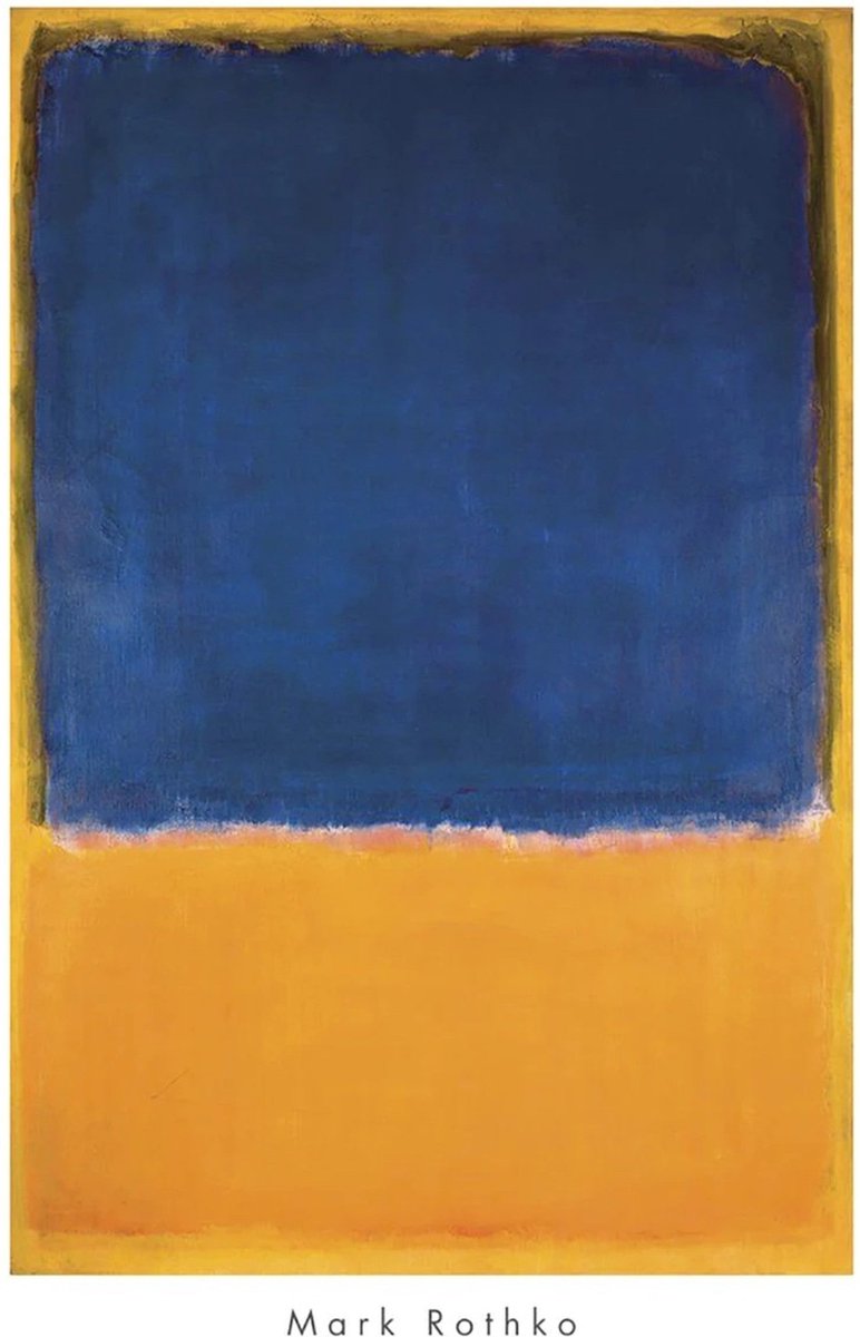 PGM Kunstdruk Mark Rothko - Untitled, 1950 Blue, Yellow 65,8x101,5cm Divers