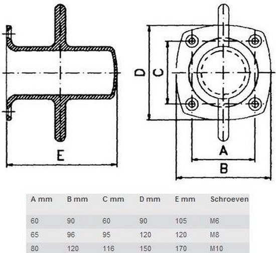 BREG Bolder - RVS Bolderpaal AISI4-AISI316 - Diameter 6cm - 1 Stuk ...