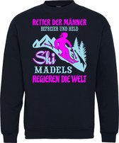 Sweater Ski Madels | Apres Ski Verkleedkleren | Fout Skipak | Apres Ski Outfit | Navy | maat 3XL