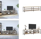 vidaXL Tv-meubel 200x30x50 cm bewerkt hout metaal sonoma eikenkleurig - Tv Meubel - Tv Meubels - Tv Wandmeubel - Tv Tafel