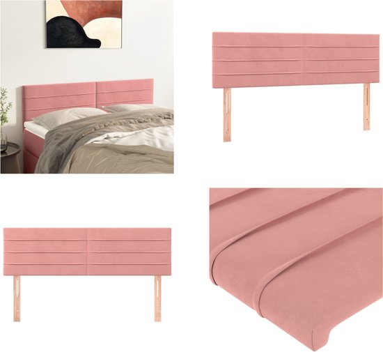 Hoofdborden 2 st 72x5x78/88 cm fluweel lichtgrijs | -nl Hoofdborden 2 st 72x5x78/88 cm fluweel lichtgrijs | -nl