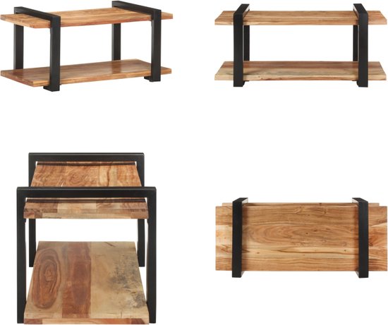 thumbnail: LAPOOH TV-kast 90x40x40 Cm - Massief Teruggewonnen Hout, Industriële Stijl, Met IJzeren Poten