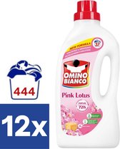 Omino Bianco Lessive Liquide Lotus Pink (Pack économique) - 12 x 1 480 l (444 lavages)