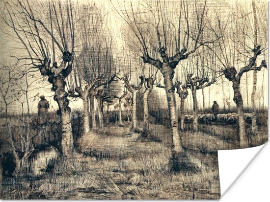 Poster 80x60 cm - Knotberken - Vincent van Gogh - Posters - Kamer decoratie - Wanddecoratie woonkamer - Muurdecoratie slaapkamer