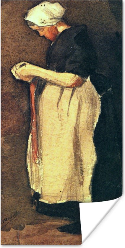 Poster De Scheveningse vrouw - Vincent van Gogh - 40x80 cm
