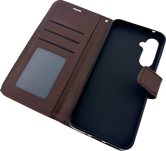 Étui portefeuille pour livre adapté à : Samsung Galaxy A54 - Marron