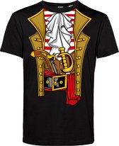 T-shirt Piraten Kostuum | Carnavalskleding heren | Carnaval Kostuum | Foute Party | Zwart | maat XL
