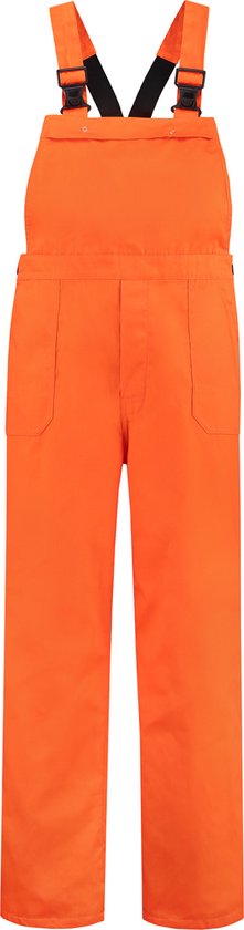 Tuinbroek voor volwassenen - oranje - maat 56 - carnaval / feest - verkleedkleding