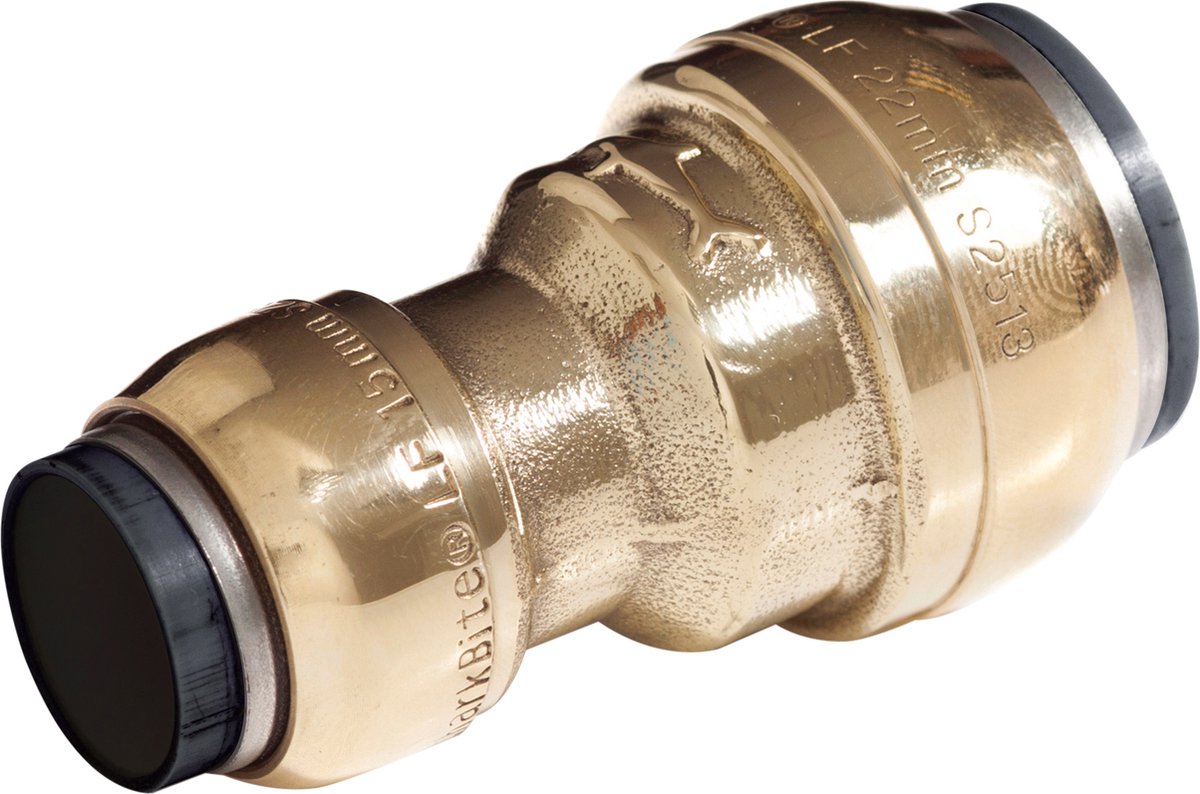 Sharkbite loodvrij messing verloopsok 22 x 15 mm