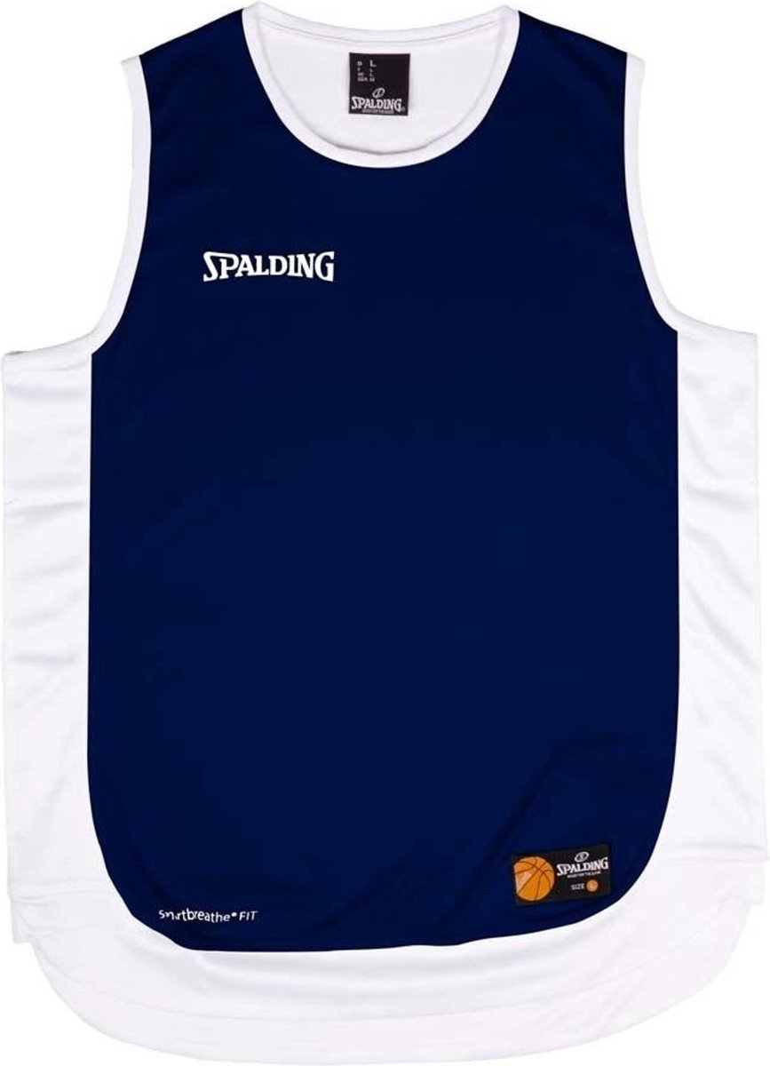 Spalding Hustle Basketbalshirt Heren - Marine / Wit | Maat: XXL