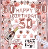 FeestmetJoep® 50 jaar verjaardag versiering & ballonnen - Rose goud
