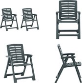 vidaXL Chaises de jardin 2 pcs Plastique Vert - Chaise de jardin - Chaises de jardin - Chaise d'extérieur - Chaises d'extérieur