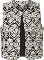 SISTERS POINT Gie-Ve Dames Gilet - Black/Cream - Maat S