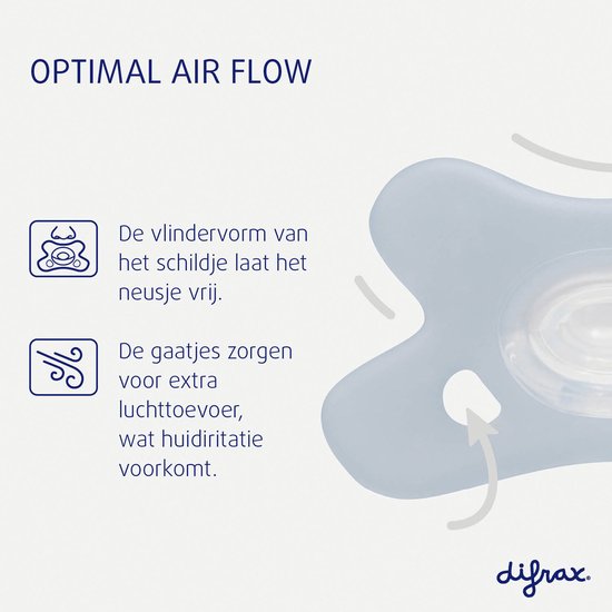 Difrax Fopspeen - Natural - 0/6 maanden - Siliconen - Ice/Clay - 2 Stuks van Difrax — afbeelding 4