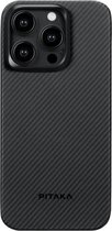 PITAKA MagEZ 4 Apple iPhone 15 Pro Hoesje 600D Ultra Dun MagSafe Zwart