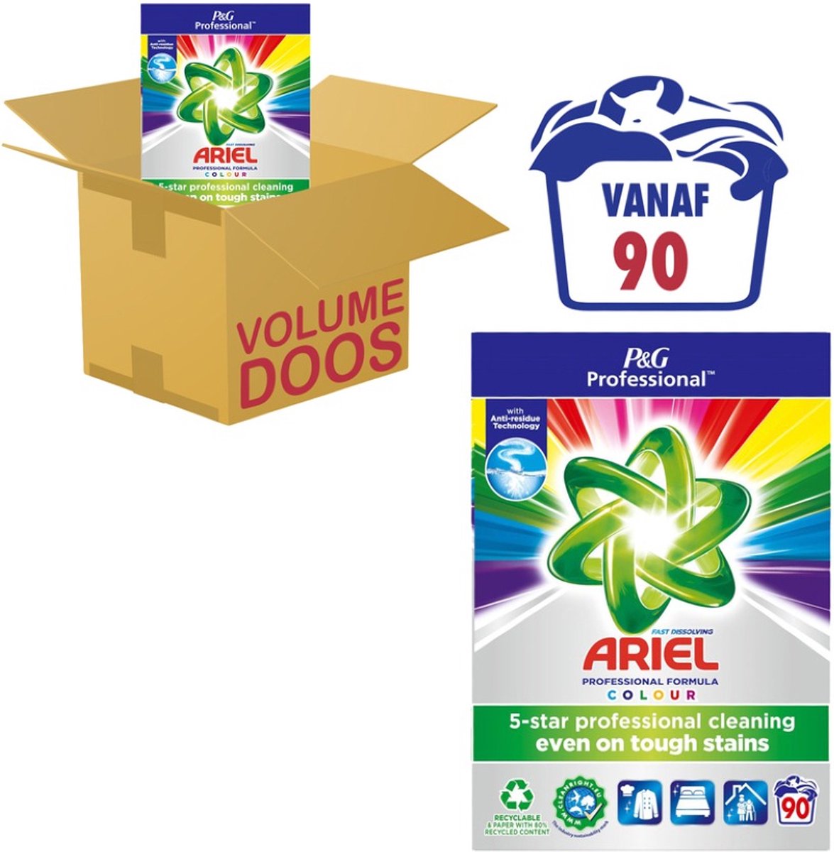 Goedkoopste Ariel - Professional - Waspoeder Color - 5.85kg - 90 Wasbeurten