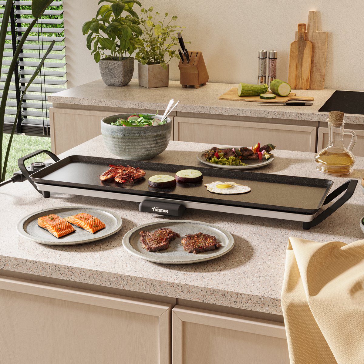 Vidaxl grillplaat gietijzer dubbelzijdig 38x23 cm 2 st