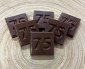 Chocolade cijfer 75 | Getal 75 chocola | Cadeau voor verjaardag of jubileum | Smaak Melk