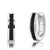 Boucles d'oreilles bijoutier Zwartevalk en argent (rhodiné) avec zircone - 22.112-Z