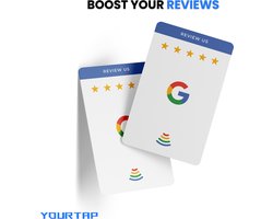 YourTap NFC Google Review Kaart 2 Stuks Wit