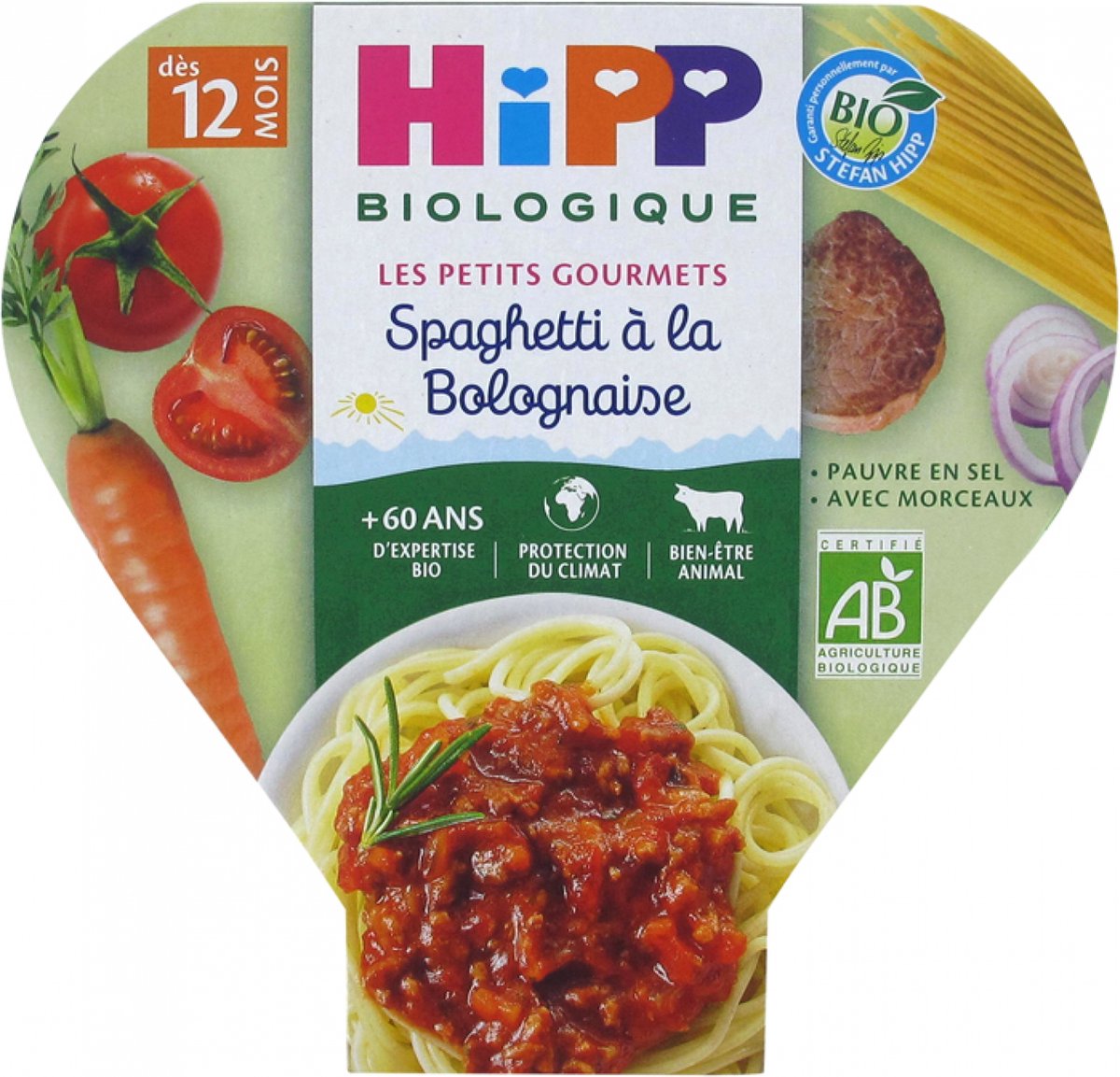 Goedkoopste HiPP Les Petits Gourmets Spaghetti Bolognese van 12 Maanden Biologisch 230 g