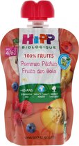 HiPP 100% Fruit Biologische Appel Perzik Bosvruchten Kalebas Vanaf 4/6 Maanden 90 g