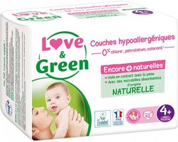 Love & Green Hypoallergene Luiers 42 Luiers Maat 4+ (9-20 kg)