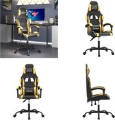 vidaXL Gamestoel kunstleer zwart en goud - Gamingstoel - Gamingstoelen - Televisiestoel - Racingstoel