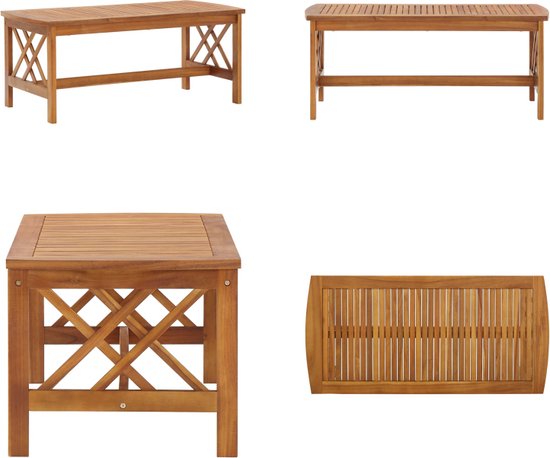 vidaXL Salontafel 102x50x43 cm Bois d'acacia massif - Table basse - Tables basses basses - Table - Tables