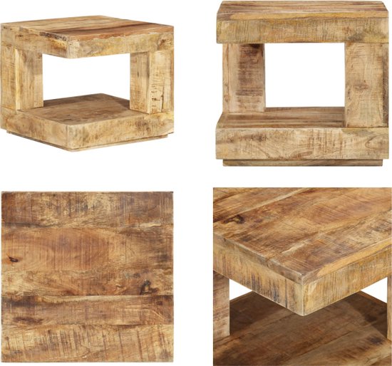 vidaXL Salontafel 45x45x40 cm massief mangohout - Salontafel - Salontafels - Tafel - Bijzettafel