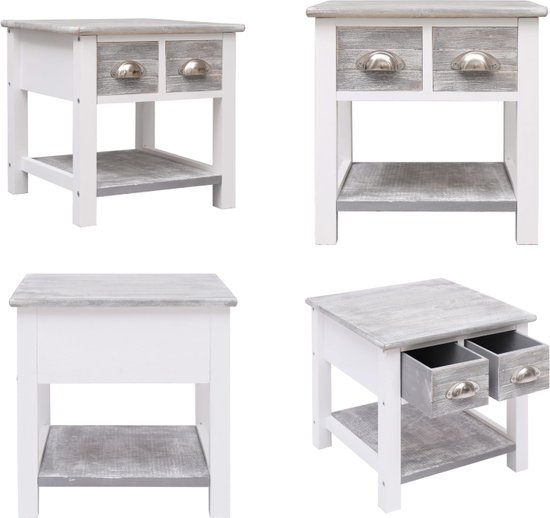 Salontafel 90x44,5x45 cm bewerkt hout hoogglans wit Salontafel 90x44,5x45 cm bewerkt hout hoogglans wit