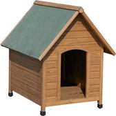 Niche pour chien de Luxe extérieure et intérieure - Niche pour chat extérieure - Bois - Caisse pour chiens grands Chiens - 100x88x100cm - Bois avec vert