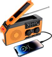 Noodradio - Solar Radio - Solar Noodradio - Survival Radio - Radio op Batterijen - Emergency Radio - Dynamo Radio - Noodgeval Radio - Draagbare Radio - Opwindbaar - Zwengelradio
