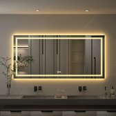 Badkamerspiegel - Met Verlichting Voor en Achter - 120 x 60 cm - Smart Touch - Anti-Fog - Dimbaar - Waterdicht