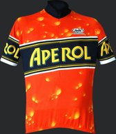 Aperol fietsshirt heren Blauw Oranje/ MAGLIA MANICA CORTA APEROL - XXL