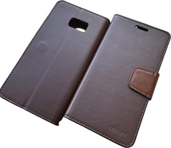 Étui portefeuille en cuir pour Samsung Galaxy S6 Edge Plus - Marron
