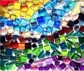 200g gemengde kleur Crystal mozaïek tegels, kleine mini mozaïek tegel DIY Hobby's kinderen handgemaakte Crystal Craft voor Craft badkamer keuken woondecoratie DIY kunst projecten (Mix Color Series)