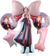 Frozen Ice Queen Alsa Thema Ballonnen 5 Stuks -Disney Officieel Gelicentieerde Prinses Elsa Ballon Grote - Gradiënt Antal Bal 1th Meisjes Birthday party - Baby Shower decoraties