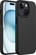 My Case telefoonhoesje geschikt voor Apple iPhone 15 hoesje Zwart siliconen - backcover hoes - optimale bescherming - zwart