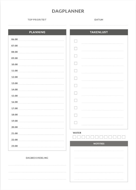 Planbooks - Dagplanner - To Do List - Dagplanner Volwassenen - Organizer - Deskplanner