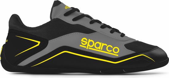 Sparco S-pole sneakers Zwart-Grijs-Geel - maat 40