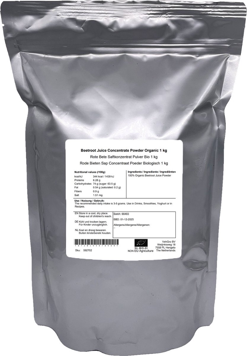 Goedkoopste Rode Bieten Sap Concentraat Poeder - 1 Kg - Holyflavours