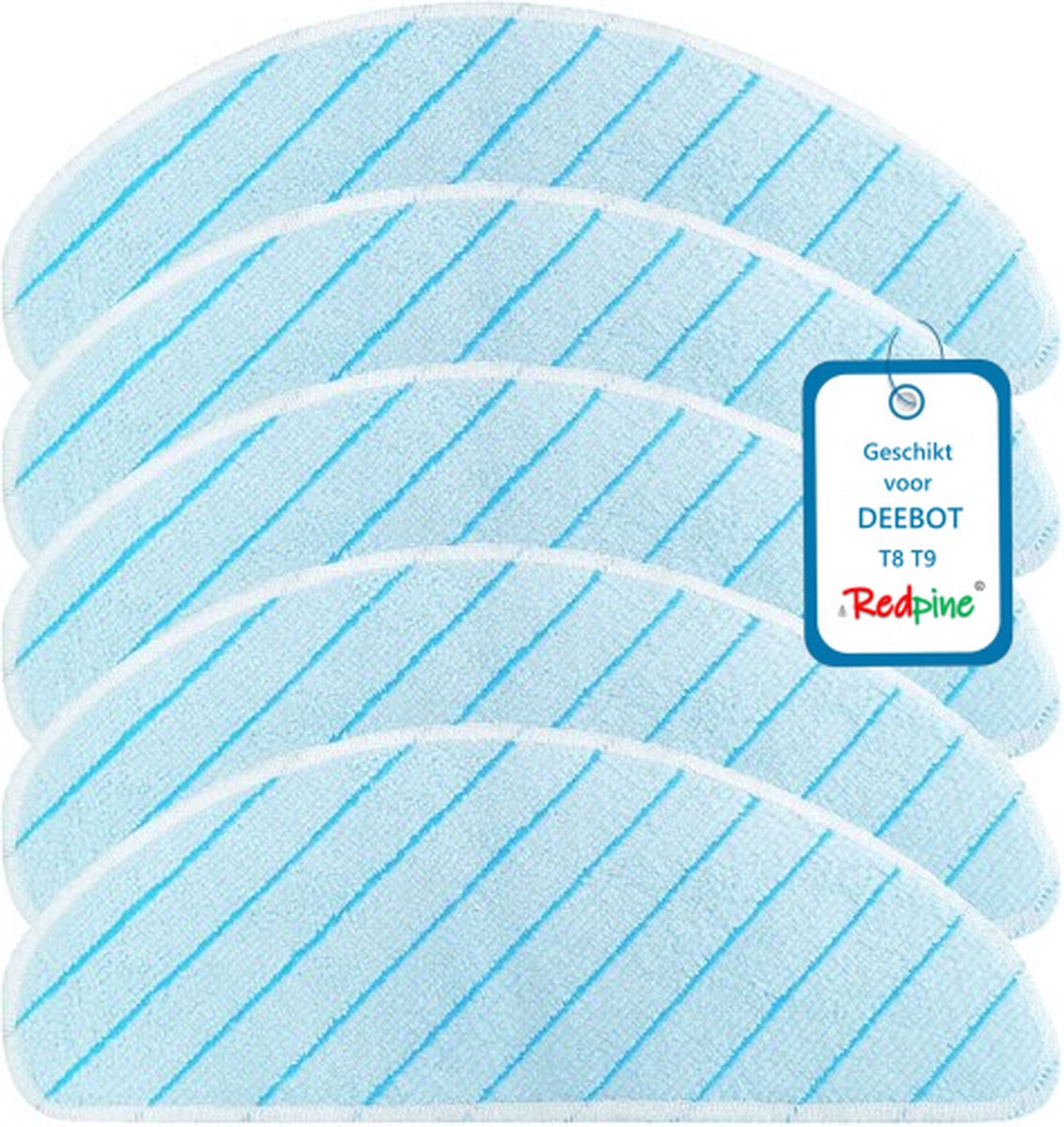 RedPine Wasbare Dweildoeken geschikt voor Ecovacs Deebot T9 en T8 serie vervanging