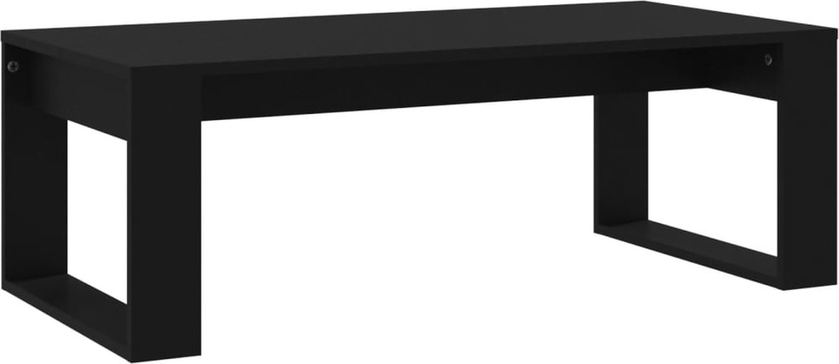 vidaXL Salontafel - 102x50x35 - cm - bewerkt - hout - zwart