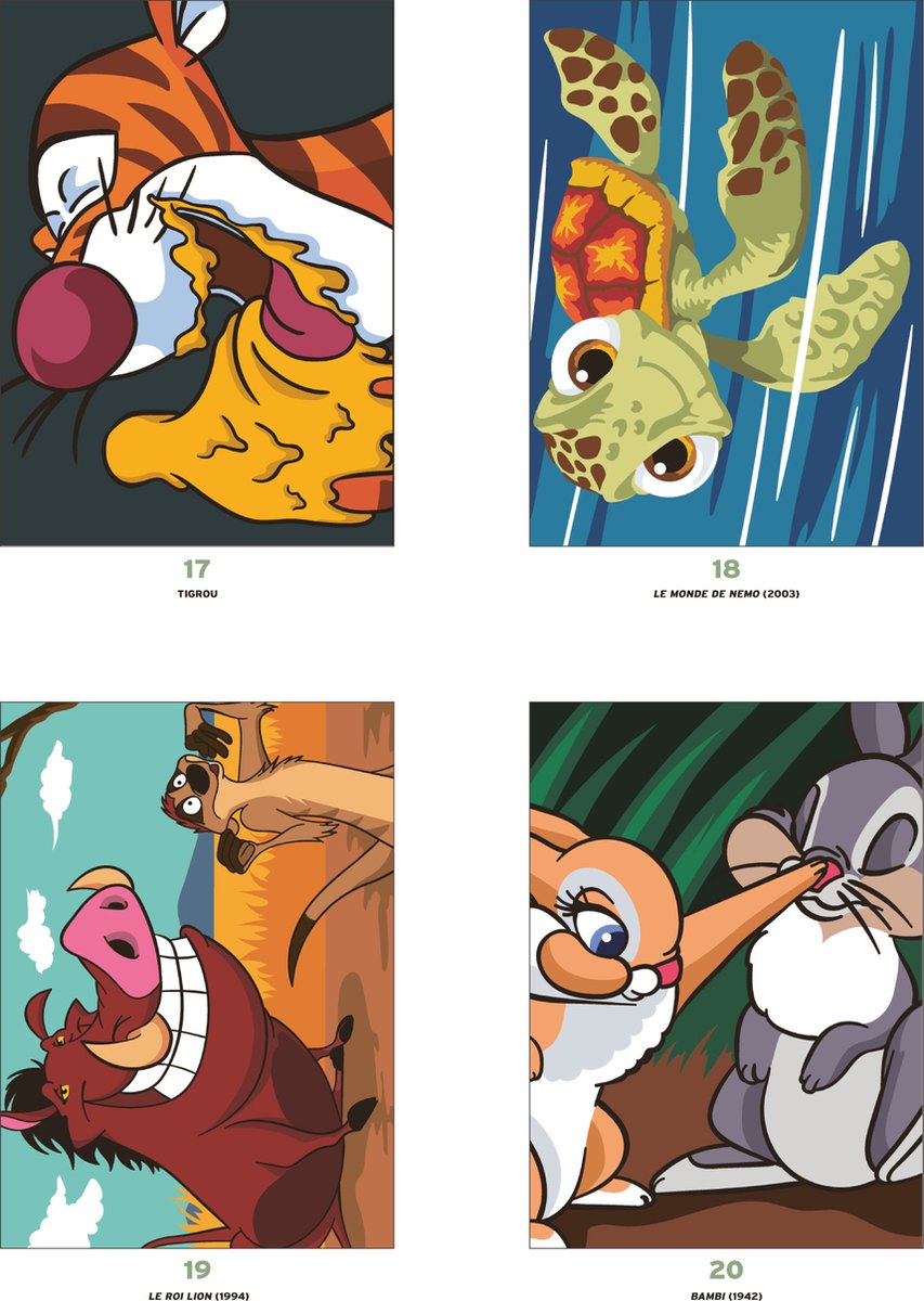 Disney Coloriages Mystères - Best of Bestiaire - Kleuren op Nummer - Hachette - Kleurboek voor volwassenen — afbeelding 3